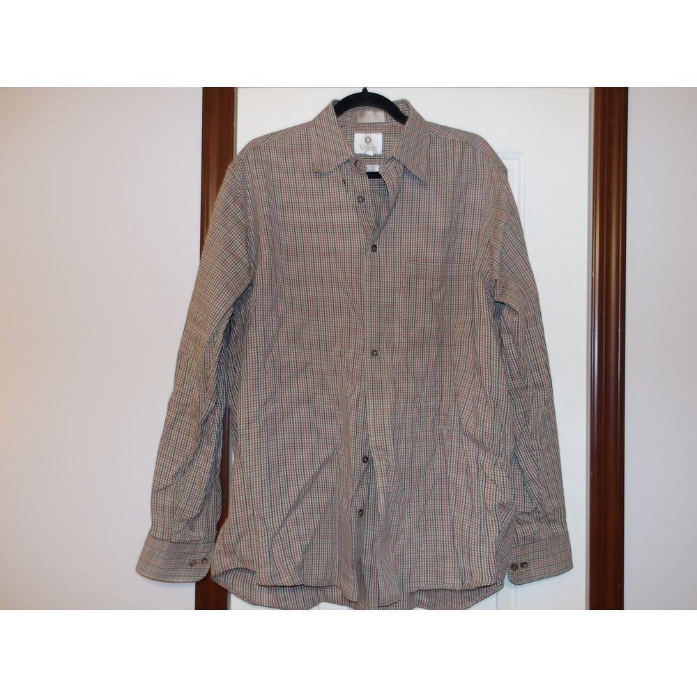 Viyella Plaid Button-Down Shirt Long Sleeve Casual‎ Business Wear